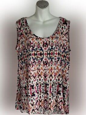 Rose & Olive Multicolor Printed Scoop Neck Tank Top